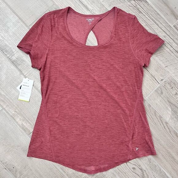 NWT Old Navy Breathe ON Keyhole-Back Performance Tee Sz M Tall - Picture 4 of 6